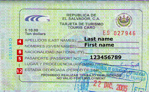 el salvador tourist visa requirements